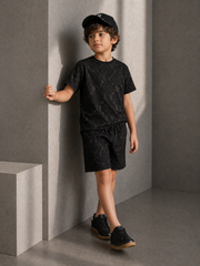 Boys Monogram Print Co-ord Set - BCSRN102