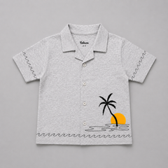 Summer Beach Tree Button-Down Shirt - BCOS1012