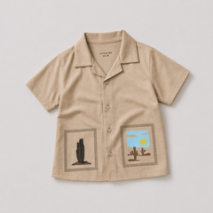 Boys Premium Graphic Button-Down Shirt - BCOS1005
