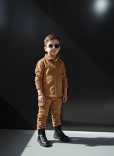 Corduroy Co-ord set for boys- Camel cc8