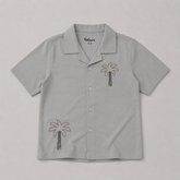Boys Summer Beach Tree Button-Down Shirt - BCOS1015