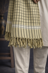 Boys Premium Checkered Woolen Shawl - Skin