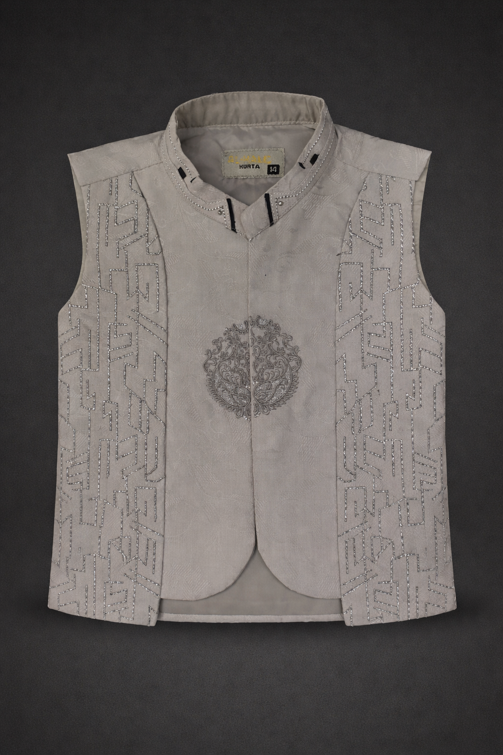 Boys Premium 3 Piece Waistcoat Suit – Kurta Shalwar/Pajama Set - Art 1483 Black