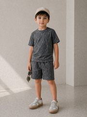 Boys Monogram Print Co-ord Set - BCSRN103