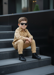 Corduroy Co-ord set for boys- Butterscotch cc5 - Maa Sadqay