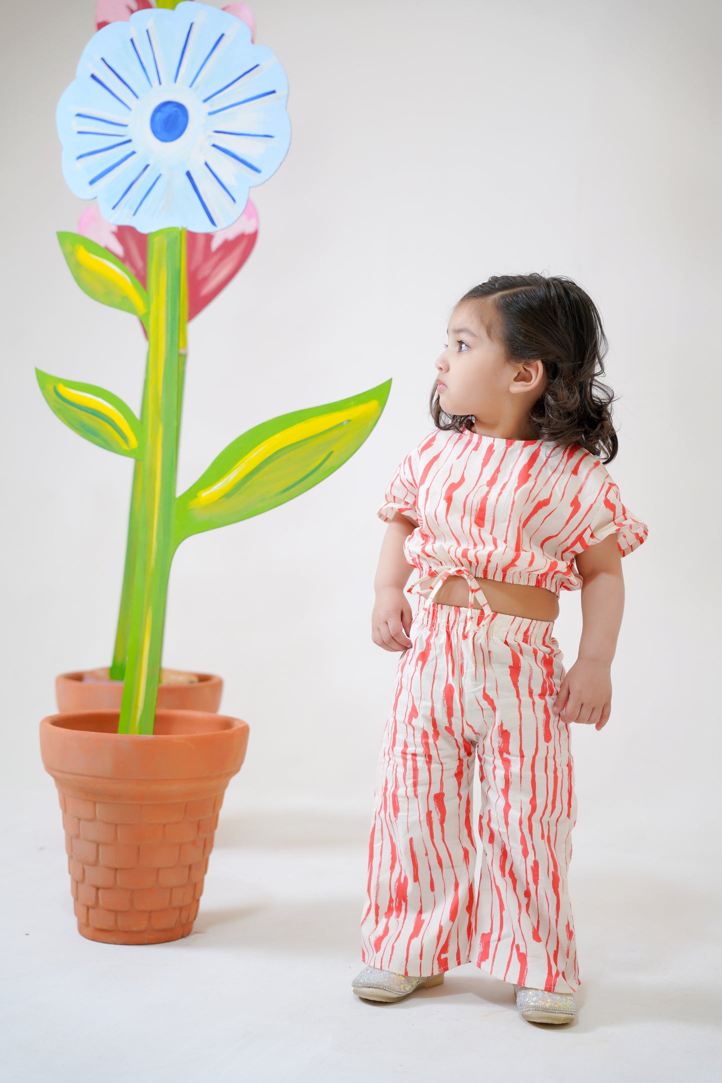 Paint Stripes -Crop-top with Bell Bottom- CT116 - Maa Sadqay