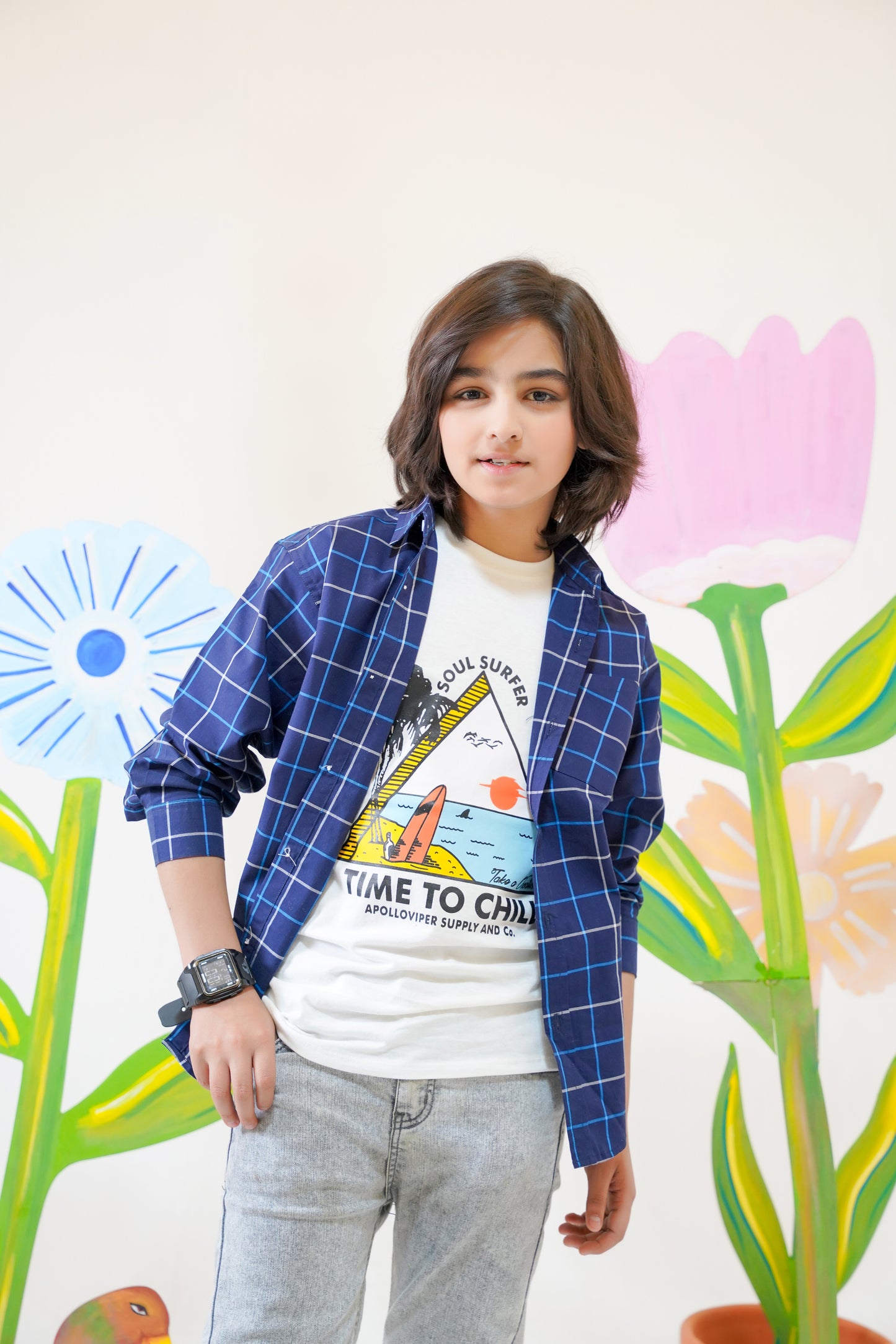 Blue Checkered Full Sleeves Casual shirt -BCS03