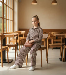 Printed Tropical Corduroy Co-Ord Set - Girls
