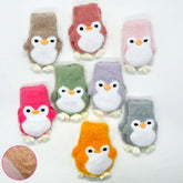 Kids Warm Woolen Premium Penguin Plush Mittens - 1-4 y