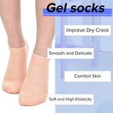 Silicone Moisturizing Gel Socks Exfoliating Heel Protection Socks For Dry Cracked Feet Heel – 1 Pair