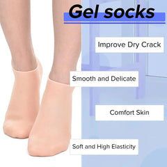 Silicone Moisturizing Gel Socks Exfoliating Heel Protection Socks For Dry Cracked Feet Heel – 1 Pair