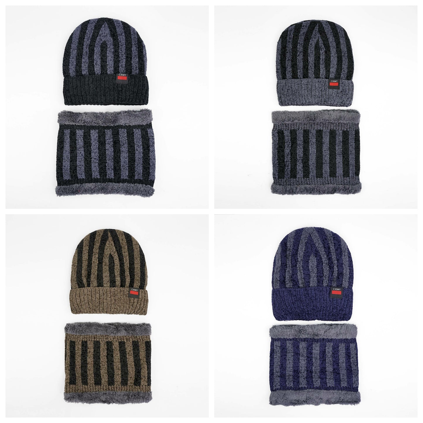 BC117 - Warm Woolen Cap with Neck Warmer- 2pc Set