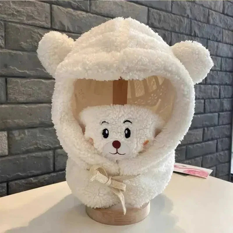 BC114 - Warm Plush 2 in 1 Cap with Mask - Free Size - Maa Sadqay