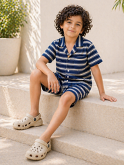 Boys Premium Waffle Knit Summer Co-ord Set - BCSOM154