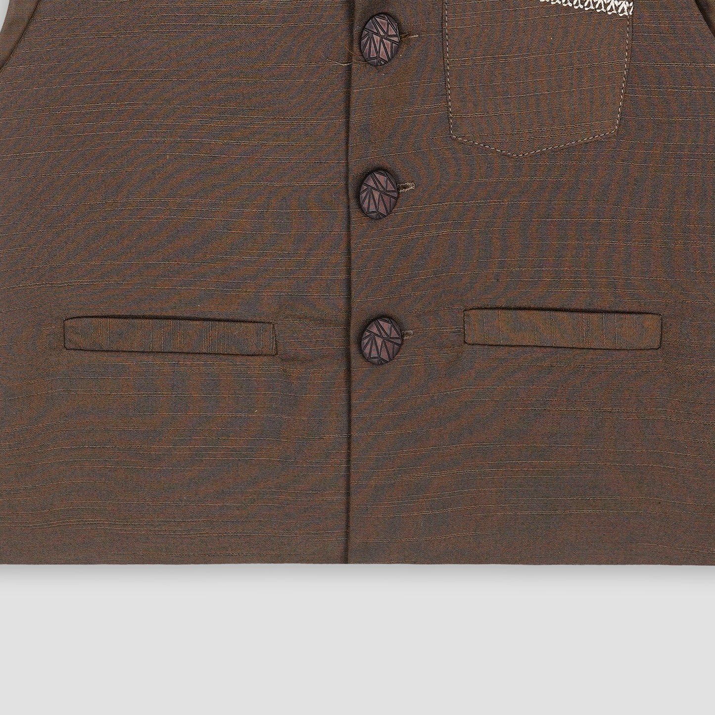 Boys Waistcoat thread-work Choco Lava -WC16