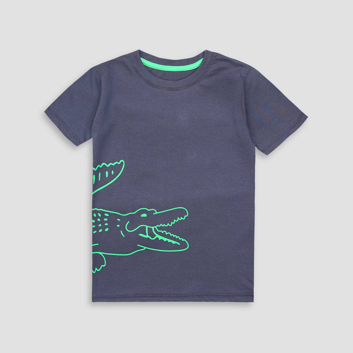 Boys Alligator T-Shirt-Dark Grey -TS006 - Maa Sadqay