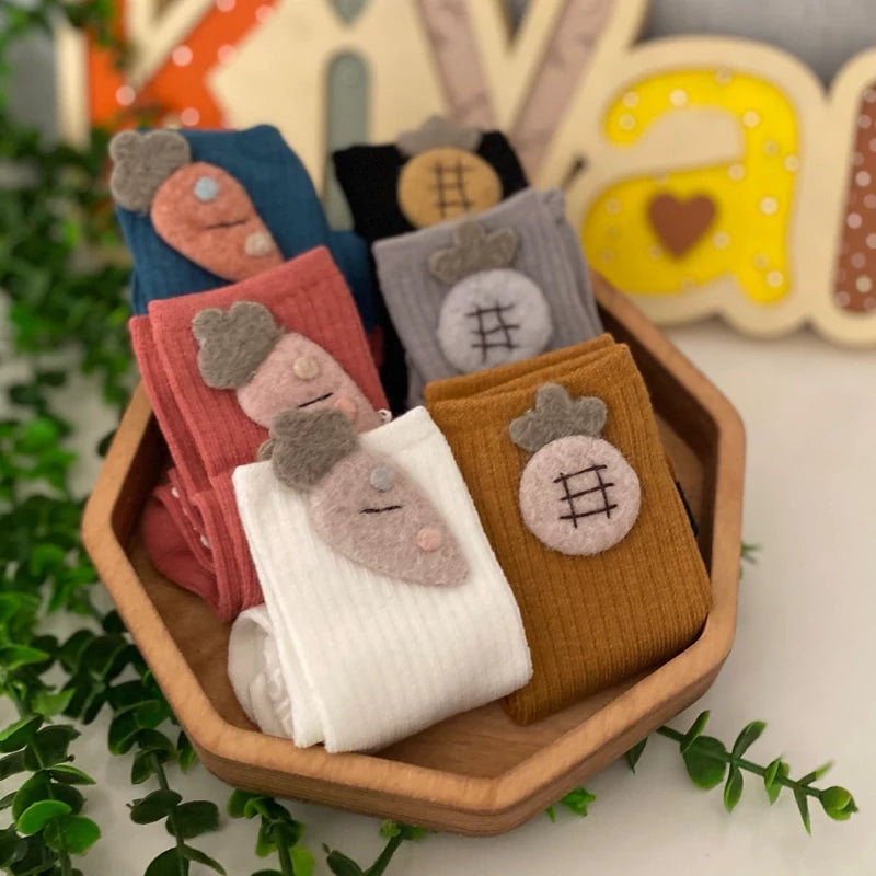 Toddler Knee-High Thick Cotton Socks – 3d,Anti-Slip, Seamless Long Socks for Baby Boys & Girls