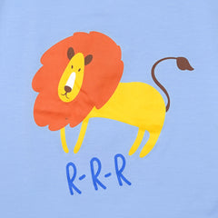 Kids Cotton T-Shirt & Shorts Set |RRR Lion -Blue -CS1118 - Maa Sadqay