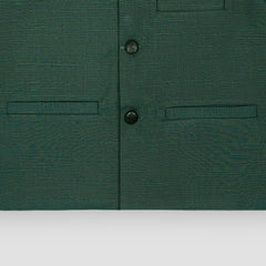 Boys Waistcoat Textured Bottle Green -WC13