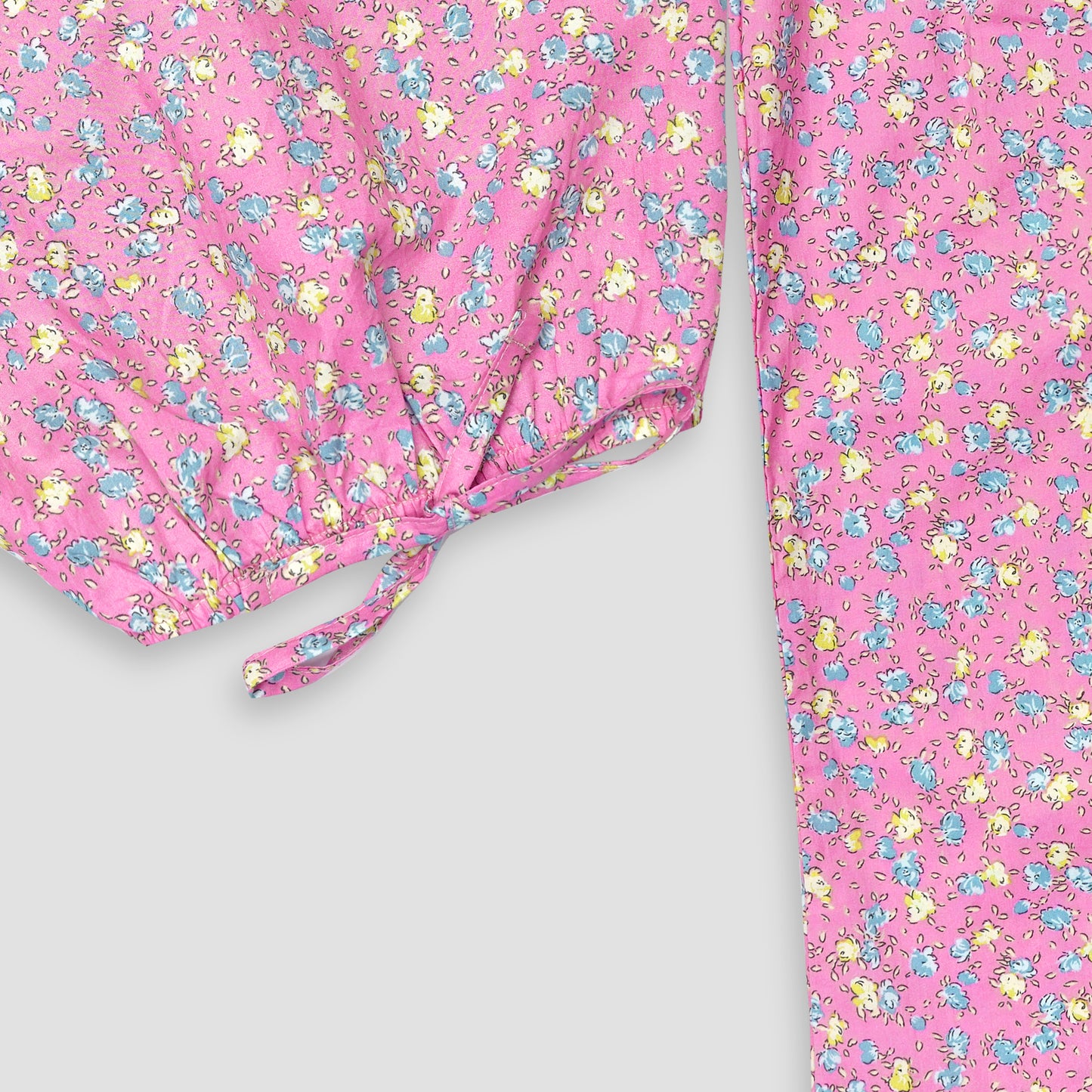 Pinky Petals-Crop-top with Bell Bottom -CT150