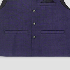 Boys Waistcoat Plain Indigo -WC20