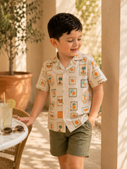 Boys Premium Graphic Button-Down Shirt - BCOS1002