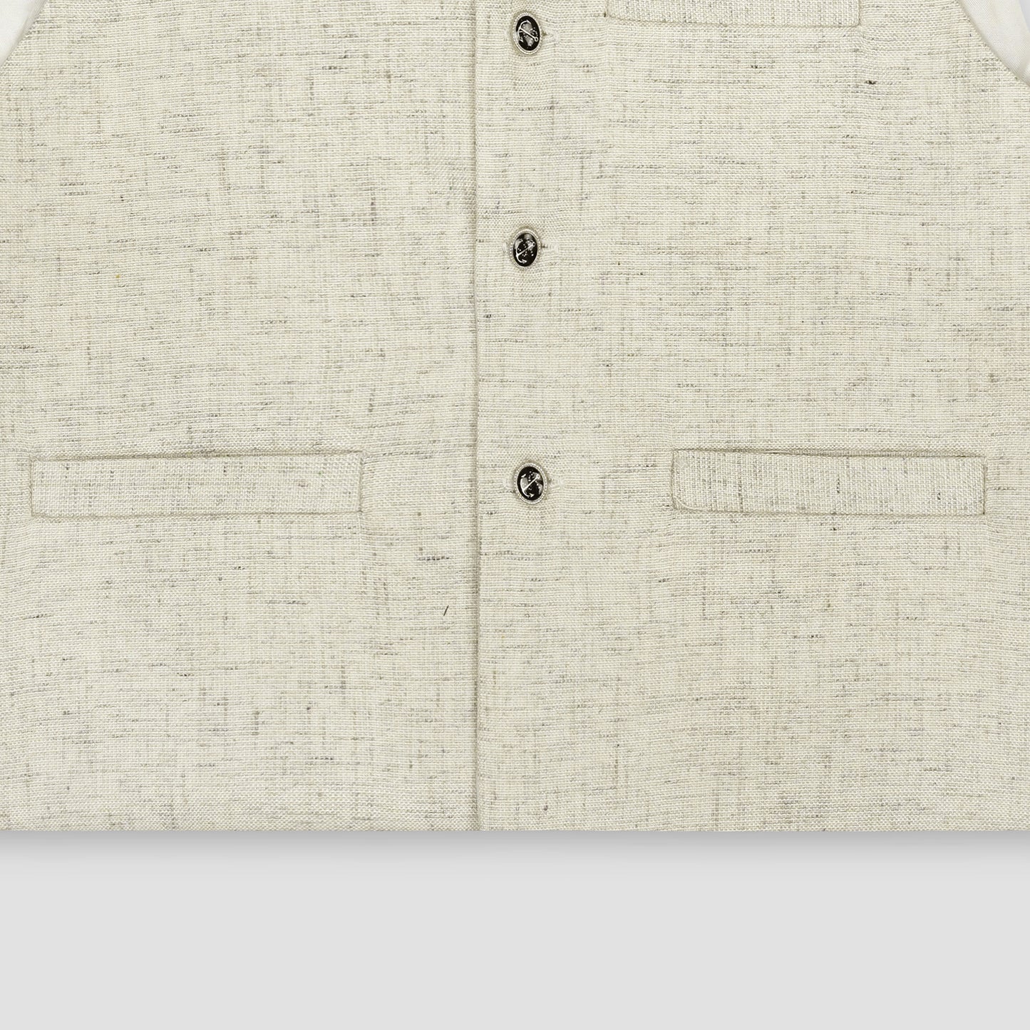 Boys Waistcoat Textured Ivory -WC24