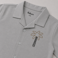 Boys Summer Beach Tree Button-Down Shirt - BCOS1015