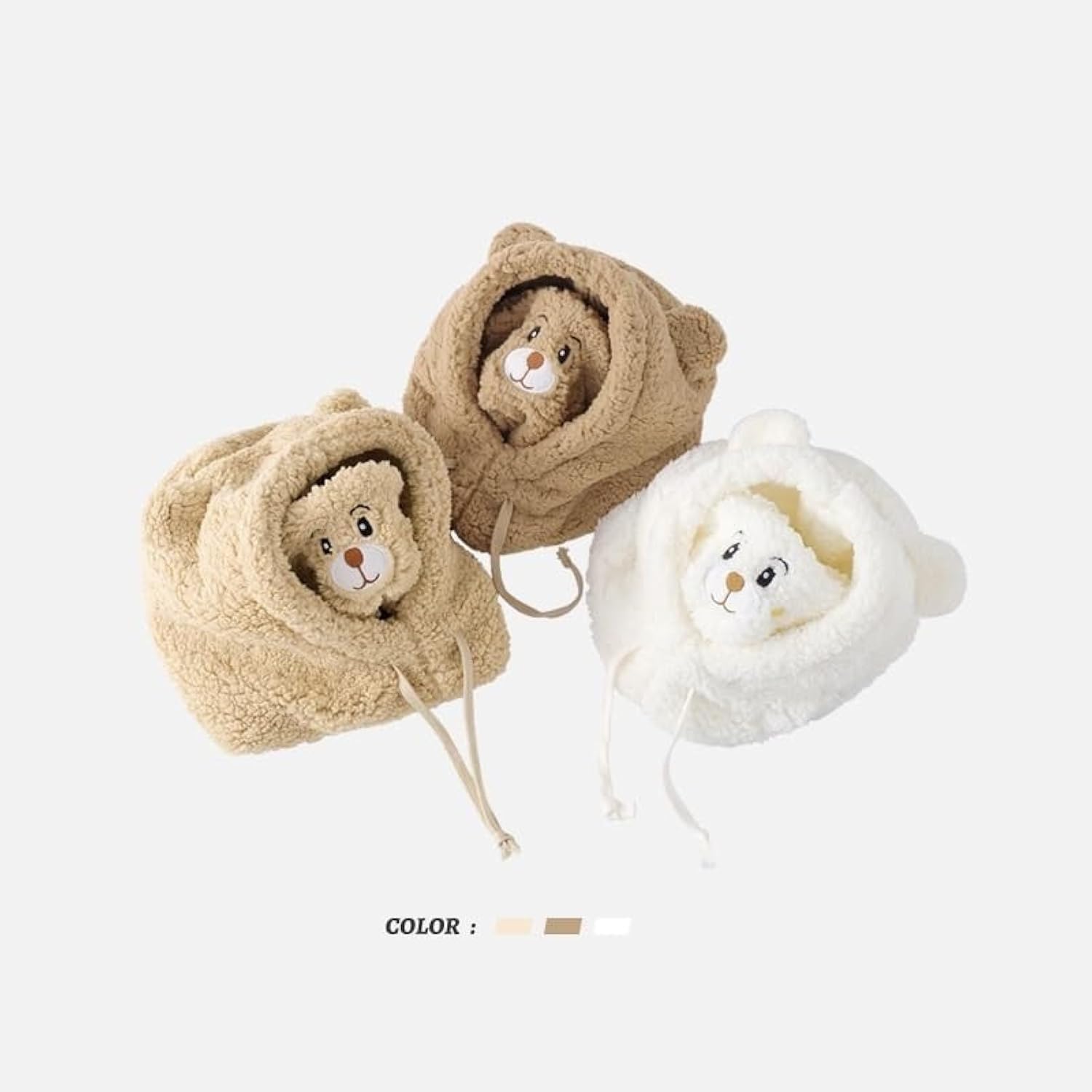 BC114 - Warm Plush 2 in 1 Cap with Mask - Free Size - Maa Sadqay