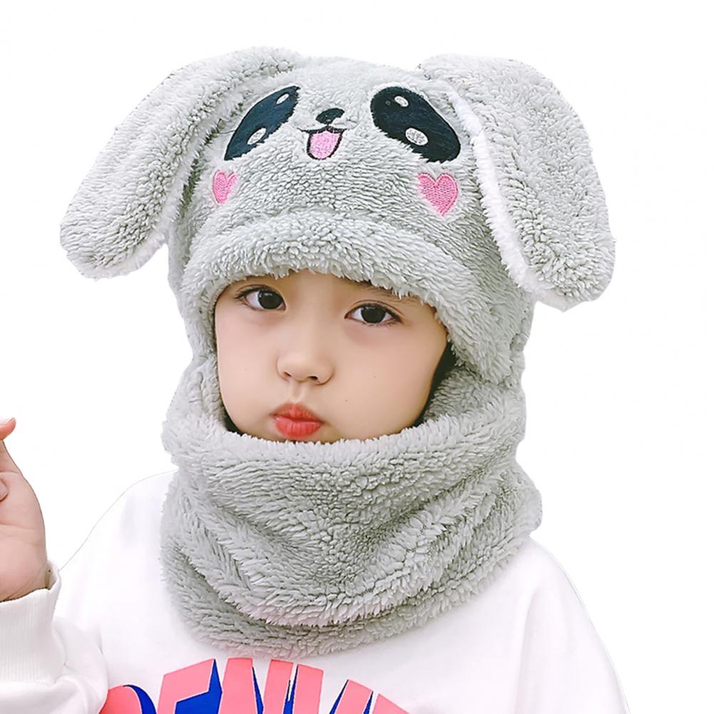 BC113 - Warm Plush Bunny Cap with neck Warmer - Free size - Maa Sadqay