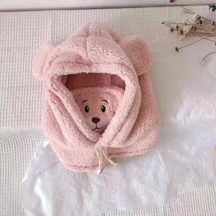 BC114 - Warm Plush 2 in 1 Cap with Mask - Free Size - Maa Sadqay
