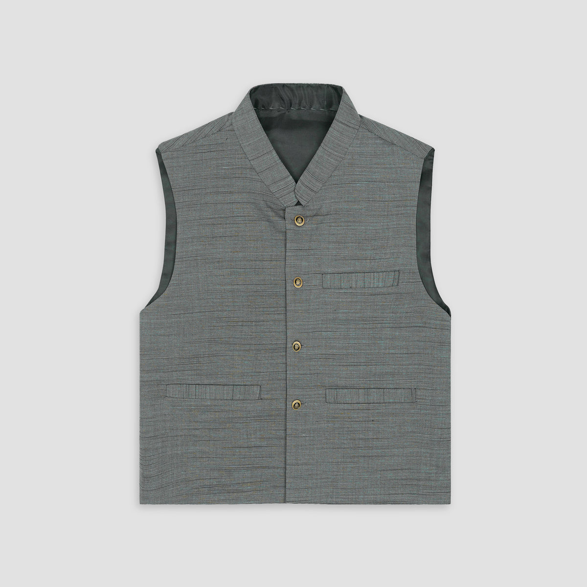 Boys Waistcoat Textured Grey -WC10 - Maa Sadqay