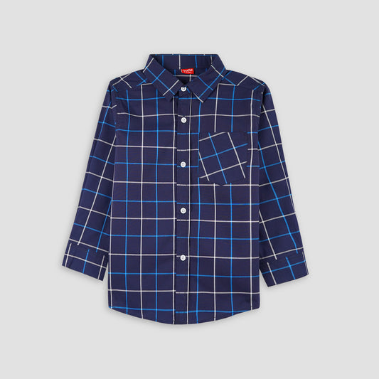 Blue Checkered Full Sleeves Casual shirt -BCS03