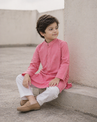 Boys Soft Summer Cotton Kurta Trouser Set - BKP601