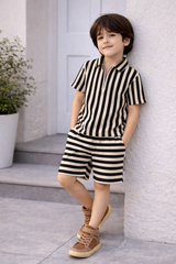 Boys Premium Waffle Knit Summer Co-ord Set - BCSOM151