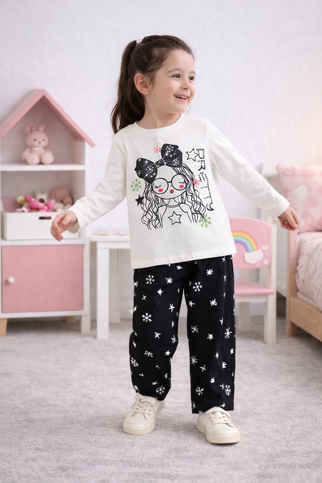 Girls Pajama suit / Lounge Wear - PJ07 - Maa Sadqay