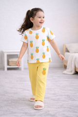 Girls Pajama suit / Lounge Wear - Pineapple PJ08 - Maa Sadqay