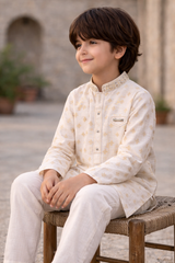Premium Al karam Cotton jacquard Kurta Pajama Suit For Boys - Art 1626 - Maa Sadqay