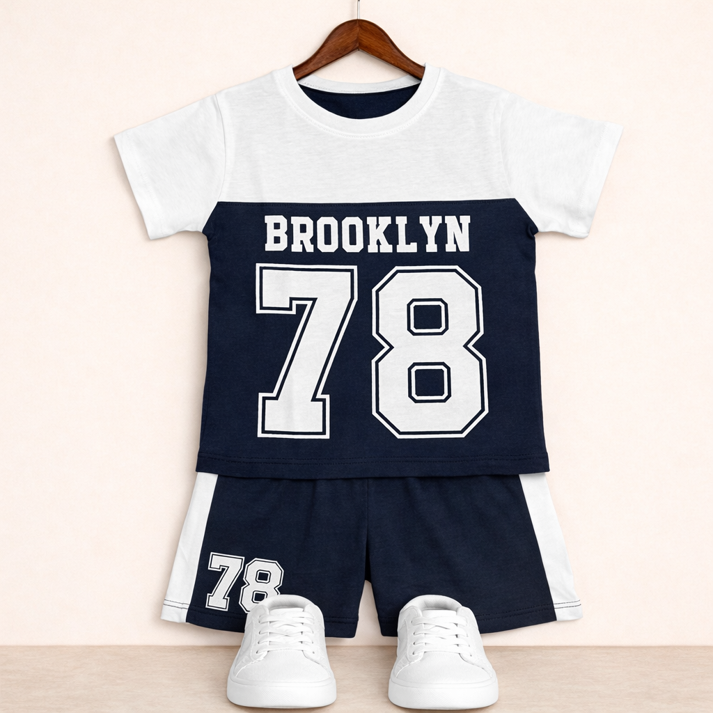 Shirt & Short Set - Brooklyn Navy - Maa Sadqay