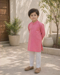 Boys Soft Summer Cotton Kurta Trouser Set - BKP601