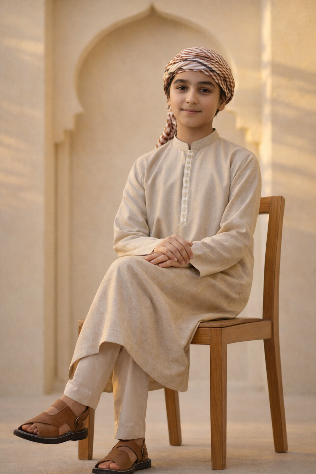 Kids Thobe With Trouser - Premium Islamic Wear for Children - Maa Sadqay