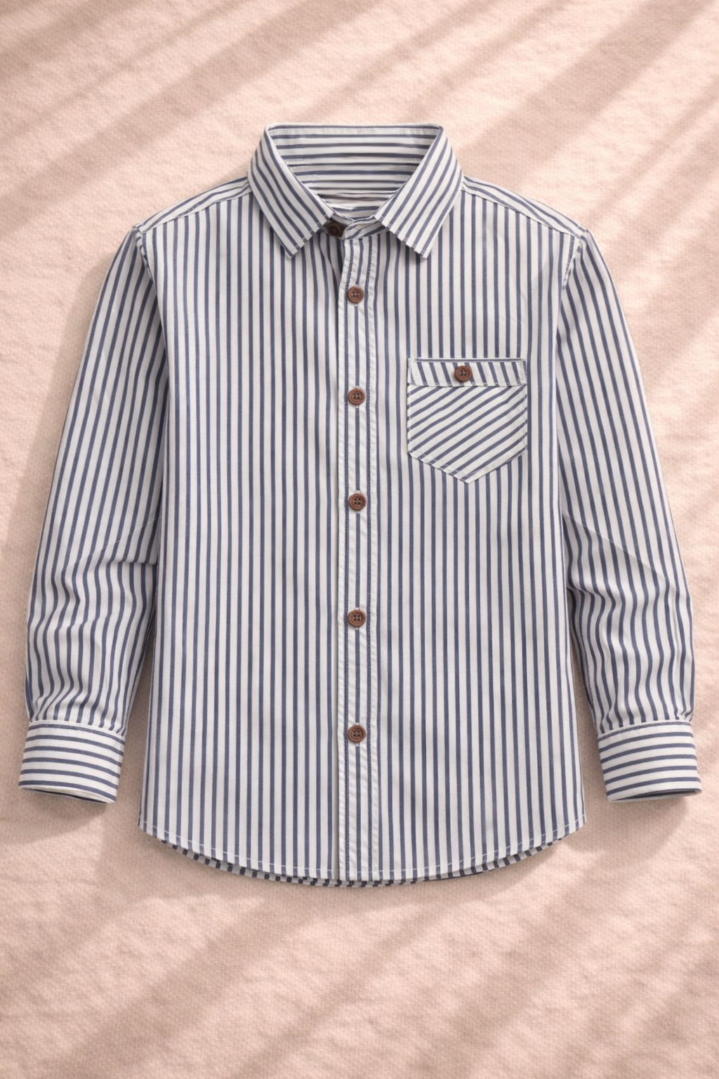 Blue Striped Casual shirt -BCS17 - Maa Sadqay