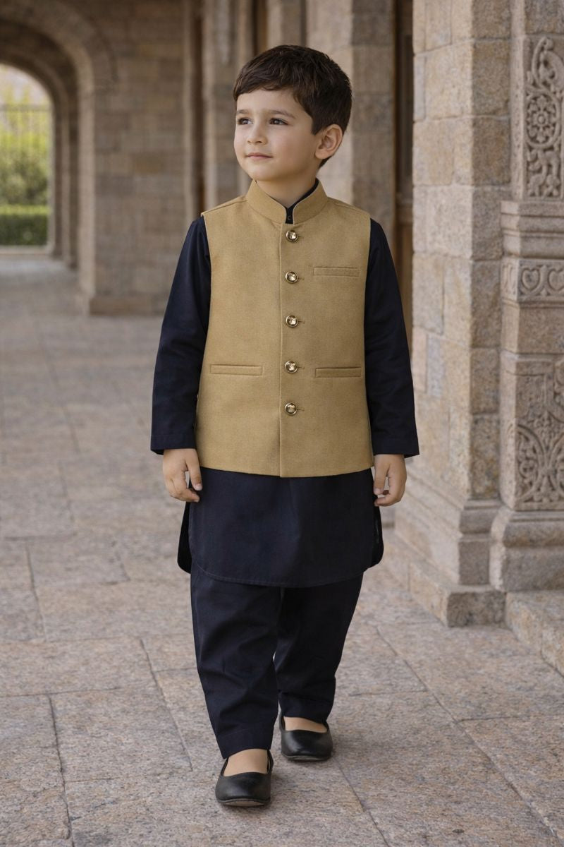 Boys Waistcoat -Coffee Brown-WC27