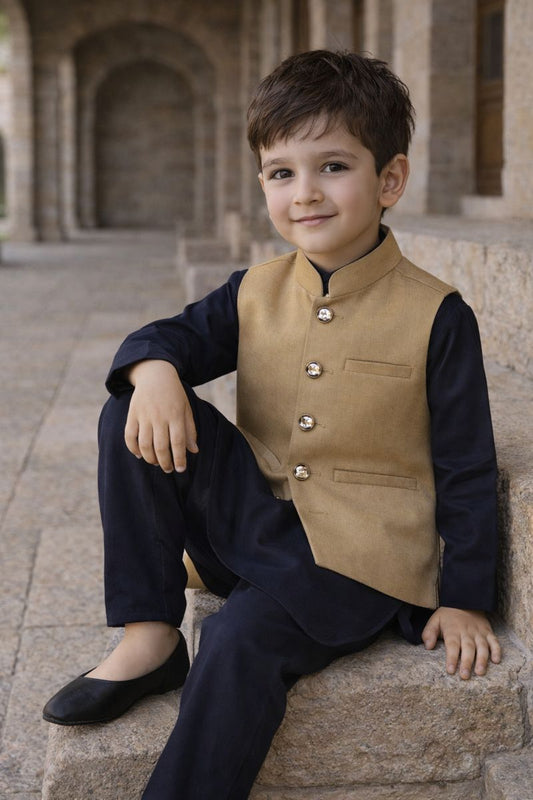 Boys Waistcoat -Coffee Brown-WC27