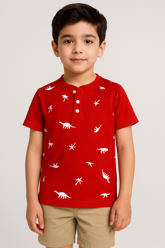 Dino Henley Polo Shirt  -HP007 - Maa Sadqay