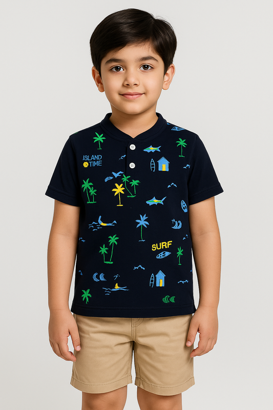 Oasis Henley Polo Shirt  -HP008 - Maa Sadqay