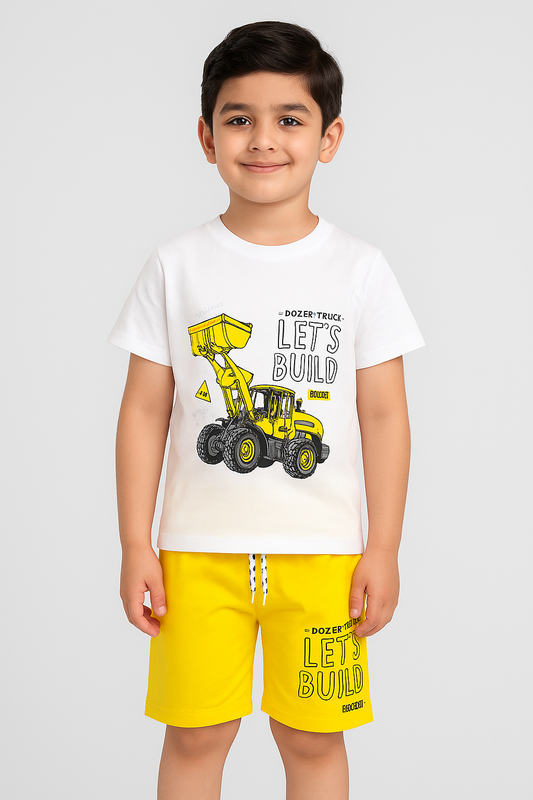 Dozer Truck: Shirt & Short Set -SN005 - Maa Sadqay