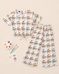 Toddler - Little Painters -Crop-top with Bell Bottom -CT158