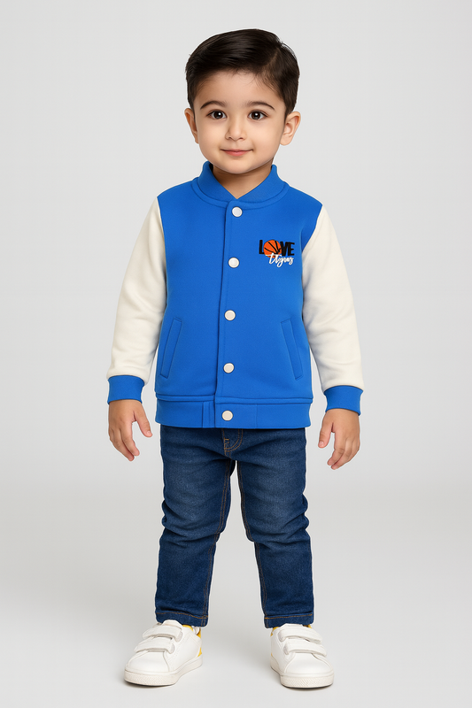 BaseBall Fleece Jacket Blue