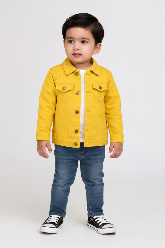 Denim Jacket For Unisex - Yellow